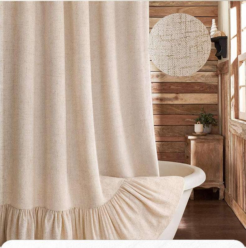 Ruffled Textured Shower Curtain Kalsten