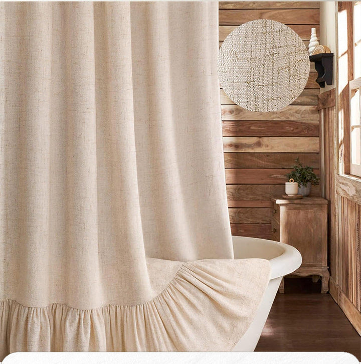 Ruffled Textured Shower Curtain Kalsten