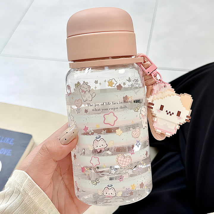 Ladies versatile drinking bottle with integrated keychain Kalsten