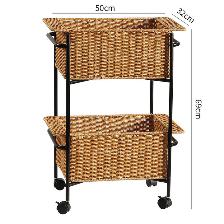 Unisex Rectangular Storage Basket made of high-quality wicker Kalsten