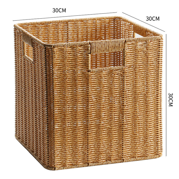 Handcrafted Rectangular Wicker Storage Bin Kalsten