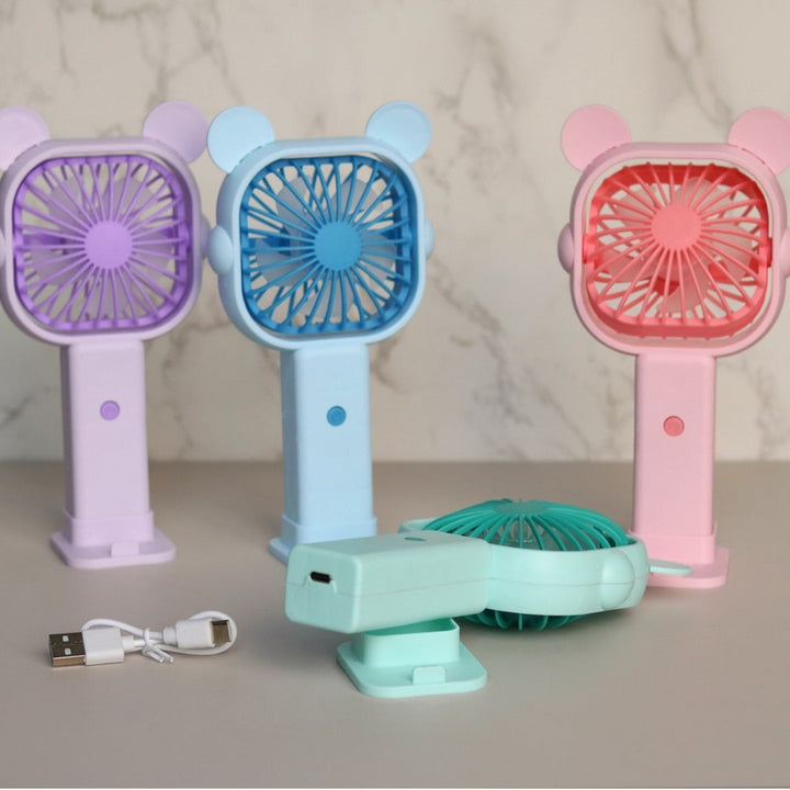 Unisex Portable Mini Fan with Ergonomic Design and Animal Ears Kalsten