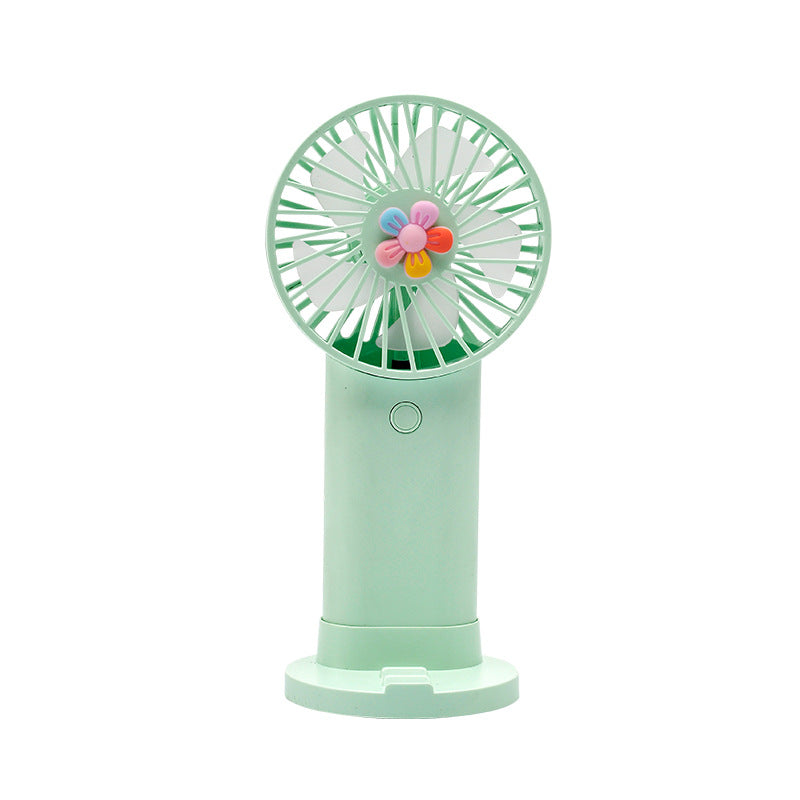 Women's Portable Handheld Fan with Playful Flower Design Kalsten