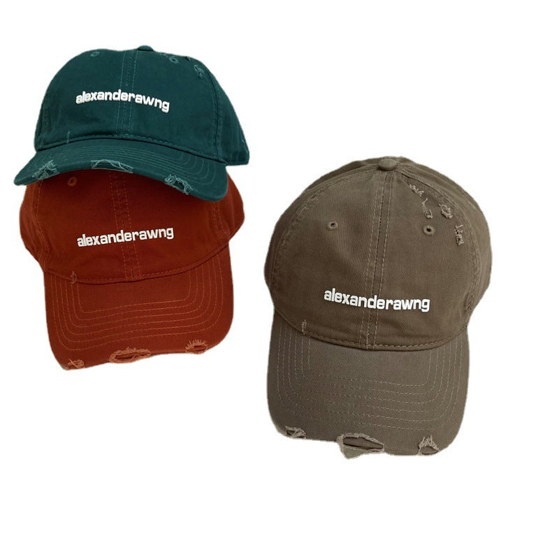 Unisex Distressed Cotton Baseball Cap Kalsten