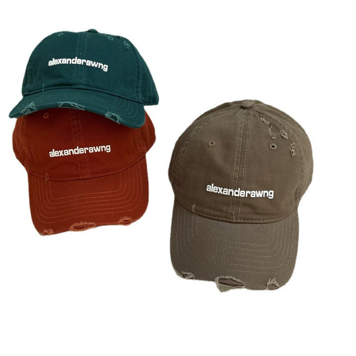 Unisex Distressed Cotton Baseball Cap Kalsten