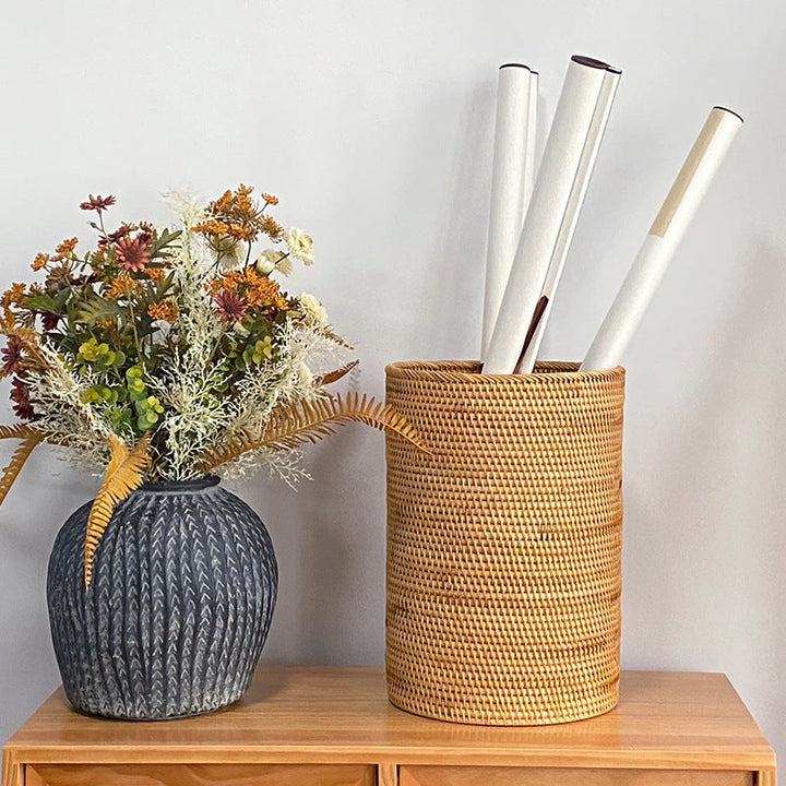 Women rectangular storage basket with practical handle Kalsten