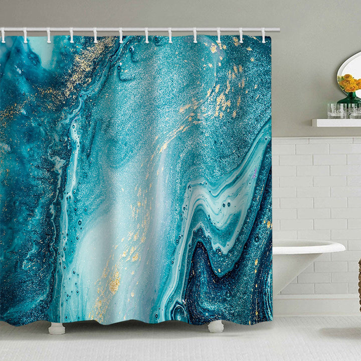 Artistic Marble Design Shower Curtain Kalsten