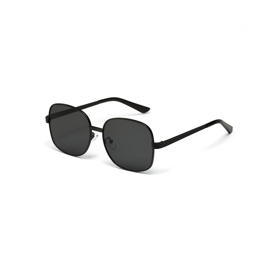 Ladies fashionable angular sunglasses with luxurious golden frame Kalsten