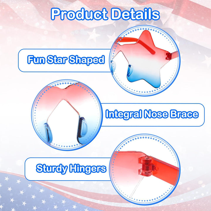 Unisex nan extravagant star-shaped party sunglasses with lightweight acrylic frame Kalsten