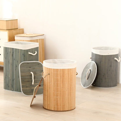 Laundry basket made of natural bamboo by Acalora