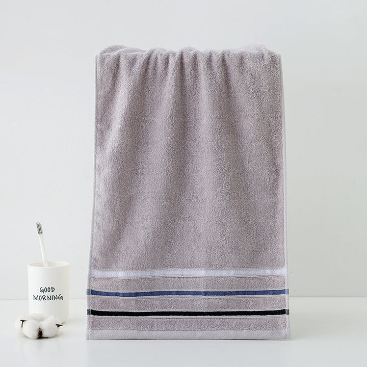 High-Quality Terry Bath Towel With Elegant Stripe Border Kalsten