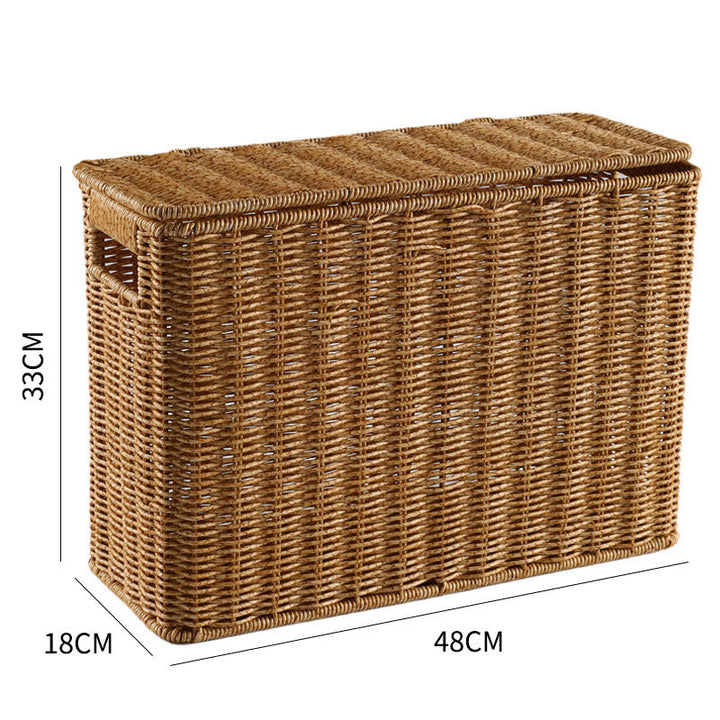 Women's Rectangular Storage Basket with Open Handles Kalsten