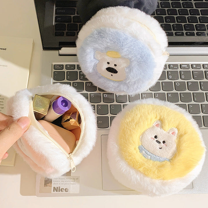 Fluffy animal motif cushion Kalsten