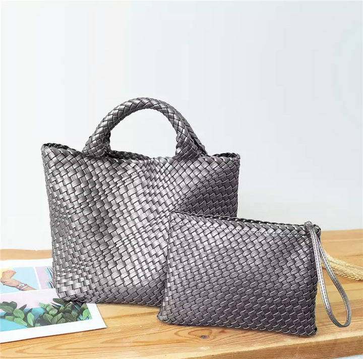 Elegant Braided Handbag with Removable Clutch Kalsten