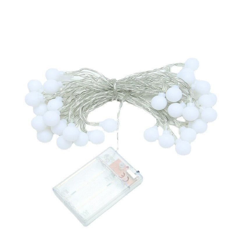 Warm White Star And Globe LED String Garland With Battery Pack And Weatherproof Bulbs Kalsten