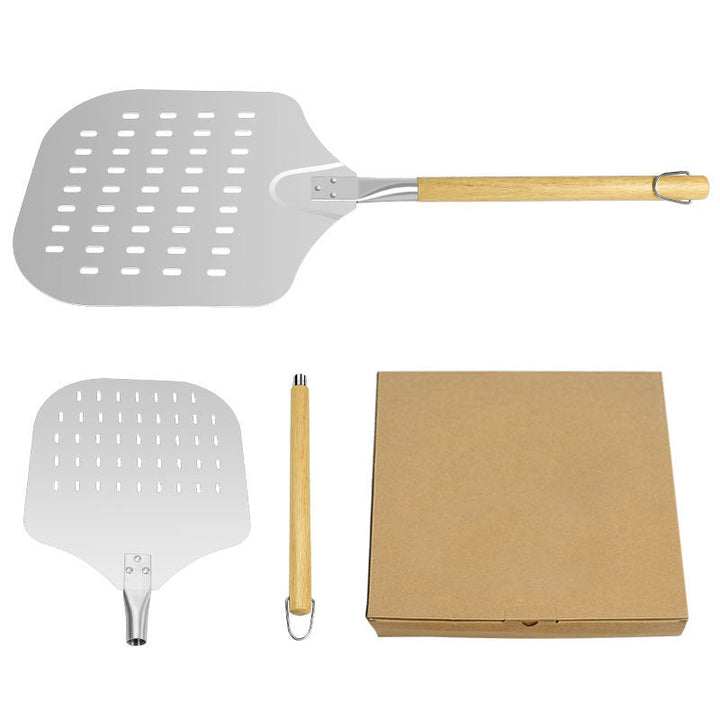 perforated professional pizza peel with beveled stainless steel blade and beech wood handle Kalsten
