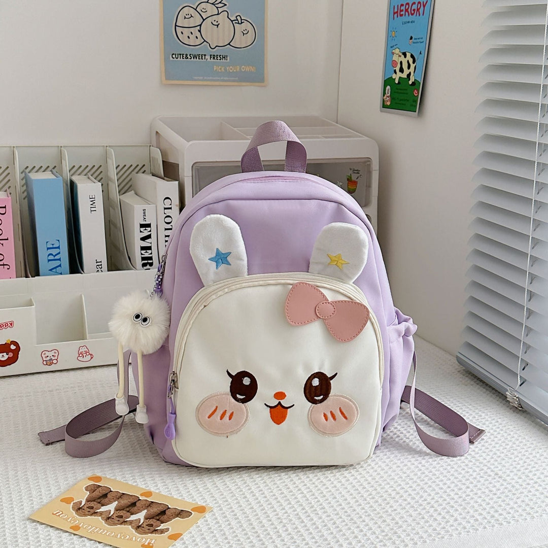 Girls' Cute Bunny-Themed Mini School Backpack