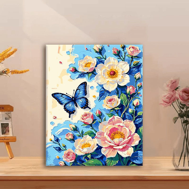 Floral Butterfly Canvas Art Print Kalsten