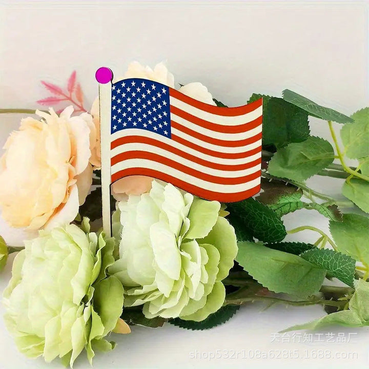 Unisex nan set made of wooden flags for painting and decorating with jute string Kalsten