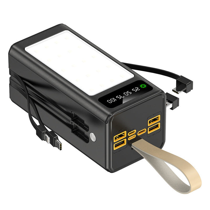 High-tech power bank with integrated LED lighting and multifunctional cable system Kalsten