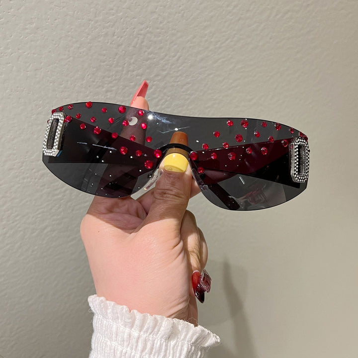 Women's sporty ski goggles with rhinestone decorated frame Kalsten