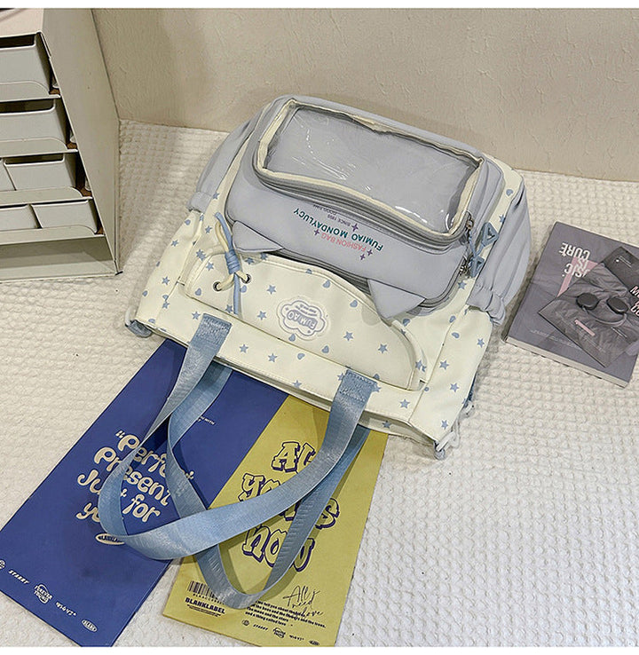 Multi-Functional Transparent Organizer School Backpack