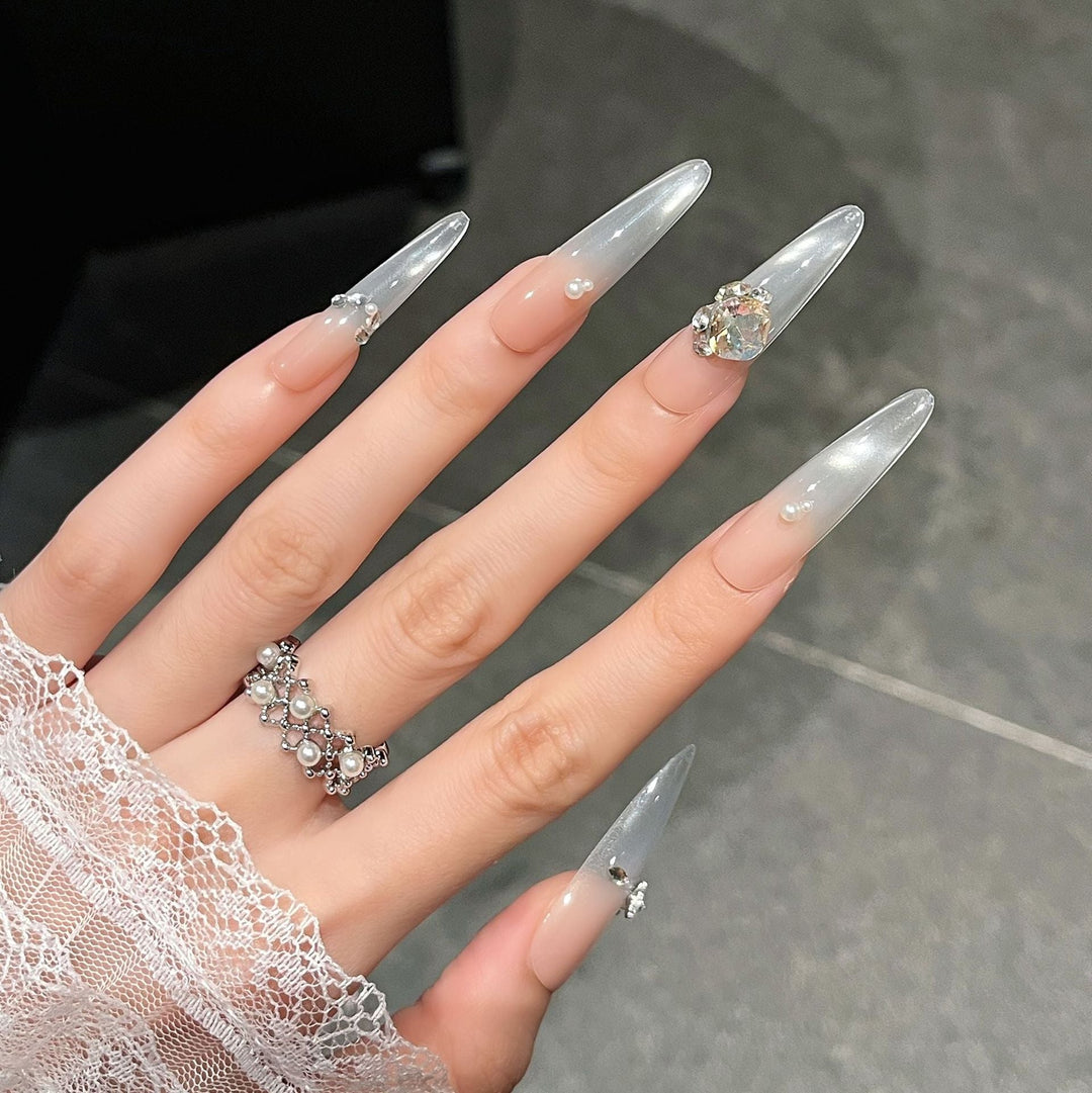 Luxury Crystal-Studded Press-On Nail Extensions Kalsten