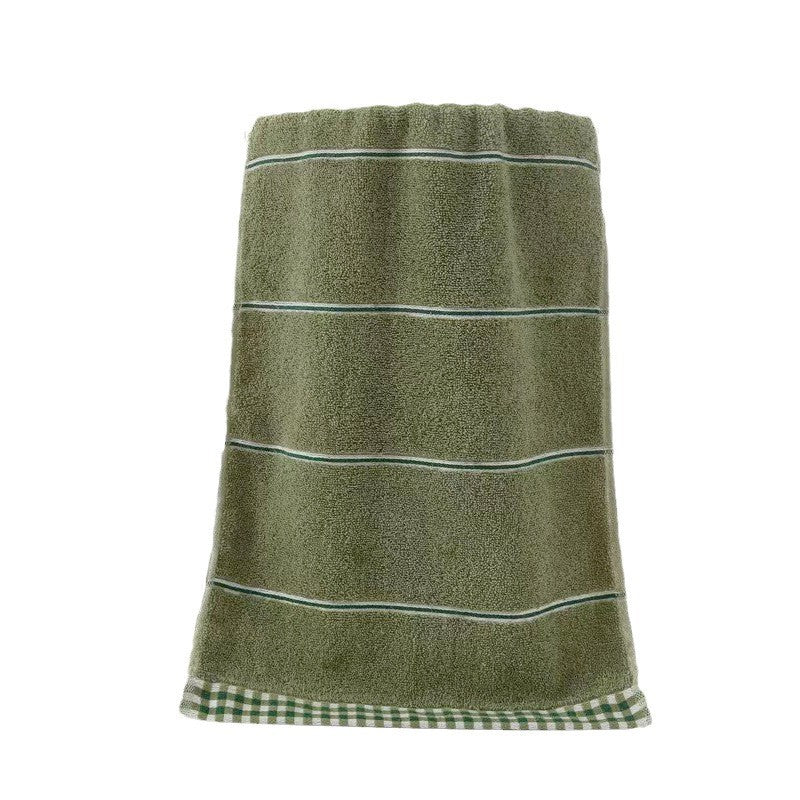 Terry Bath Towel with High-Quality Check Border Kalsten