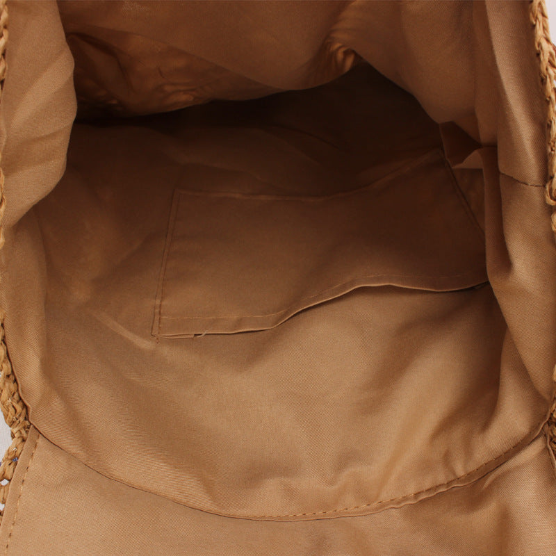 Braided Natural Material Backpack Kalsten