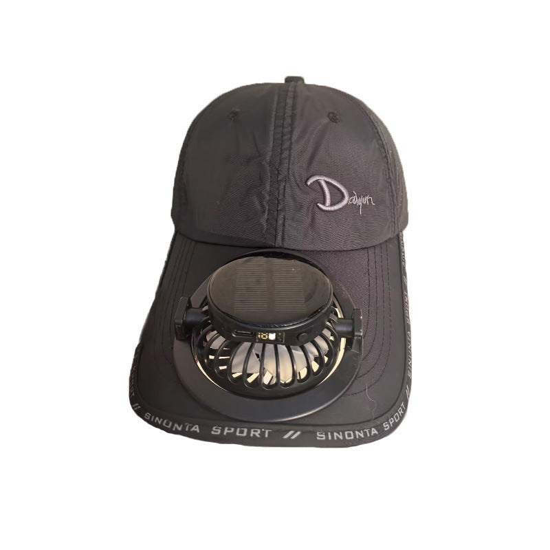 Multifunctional Basketball Cap with Removable Solar Fan and Adjustable Brim Kalsten