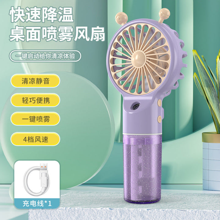 Women's Portable Mist Fan with USB Charging Function Kalsten