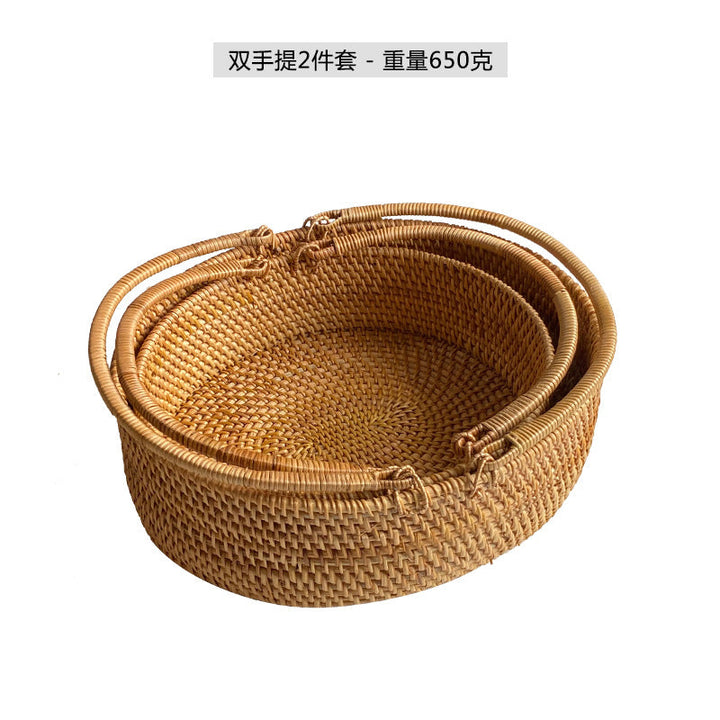 Women's Handcrafted Rattan Basket Kalsten