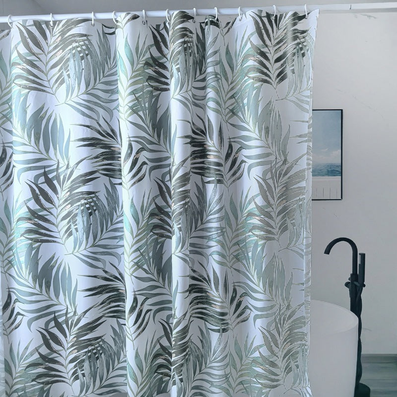 Tropical Leaf Design Shower Curtain Kalsten