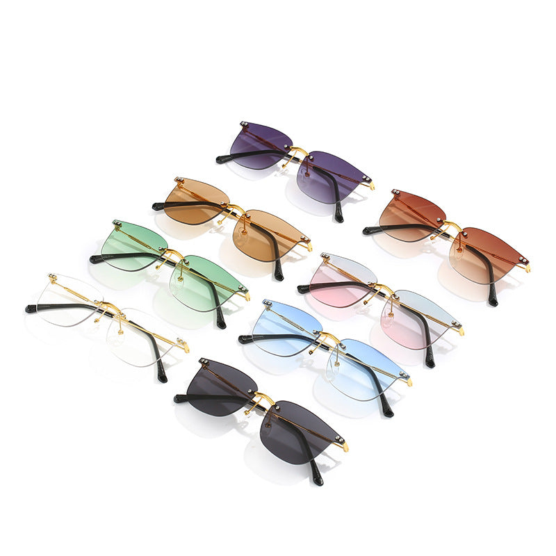 Ladies stylish geometric sunglasses with modern glass elements Kalsten