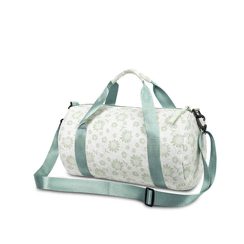 Sporty Duffel Bag With Floral Pattern Kalsten