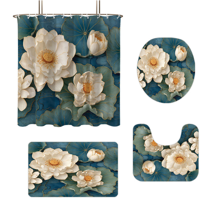 High-Definition Leopard-Themed Four-Piece Bathroom Set Kalsten