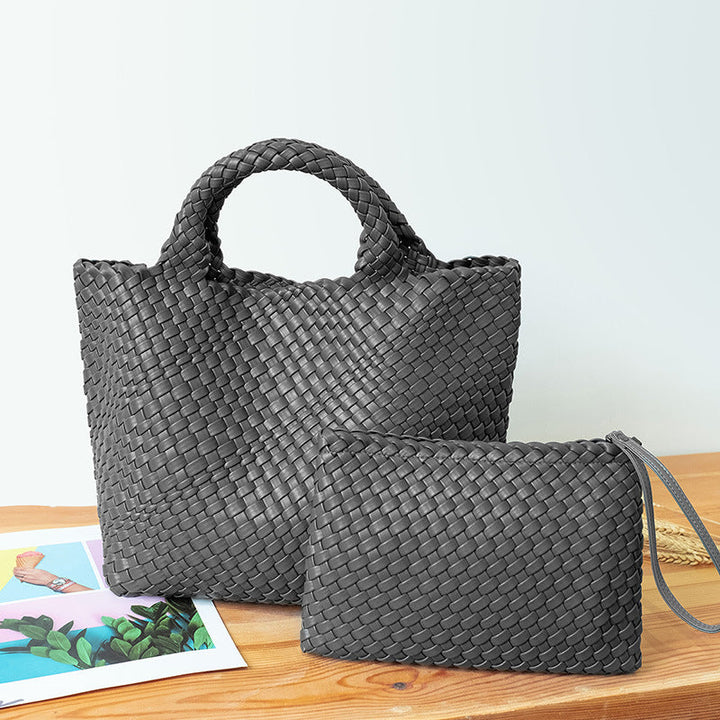 Elegant Braided Handbag with Removable Clutch Kalsten