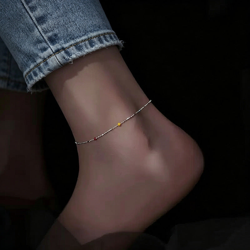 Dainty Multi-Colored Beaded Chain Bracelet Kalsten