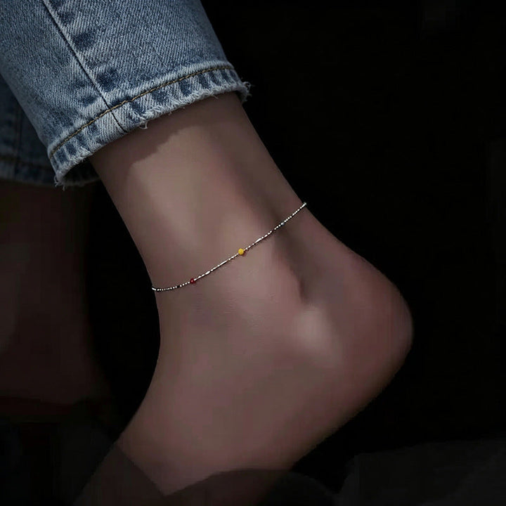 Dainty Multi-Colored Beaded Chain Bracelet Kalsten