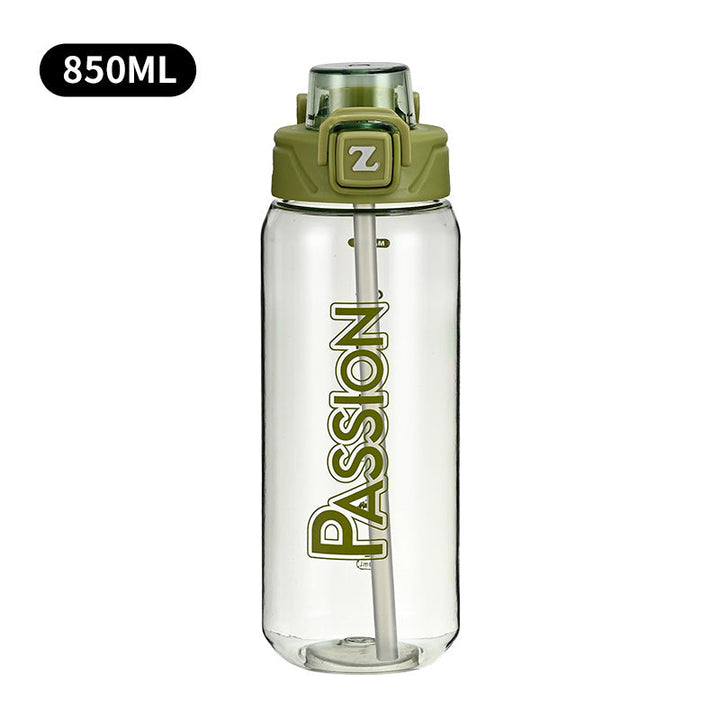 Ladies drinking bottle with integrated measuring system and flip-top closure Kalsten