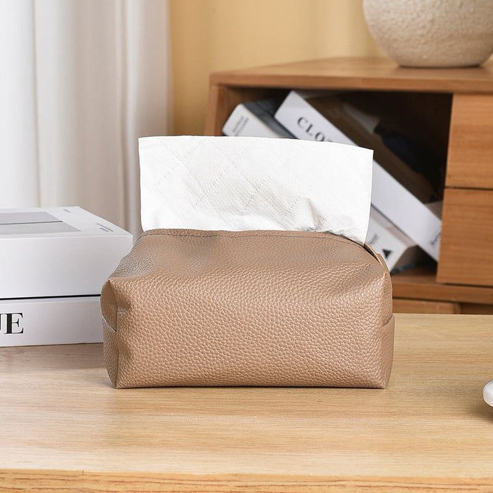 Premium Leather Tissue Box Cover Kalsten