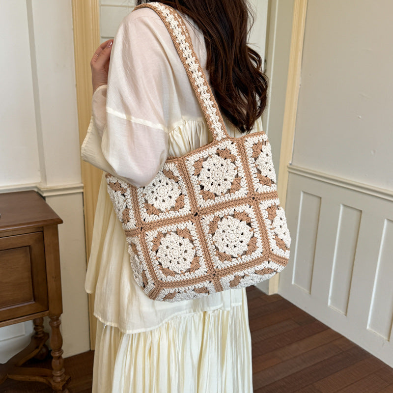 Handmade crochet bag with geometric patterns Kalsten