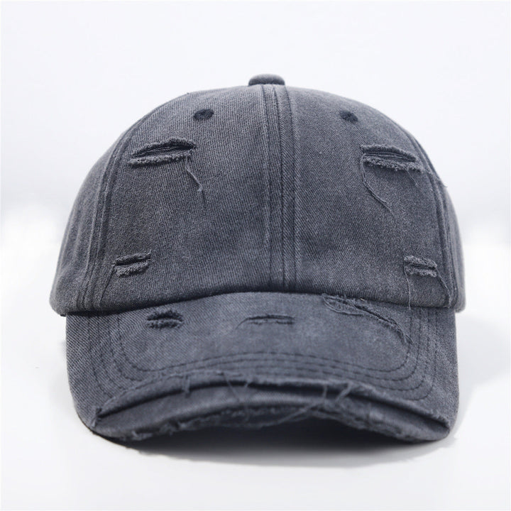 Women's washed baseball cap with destroyed look Kalsten