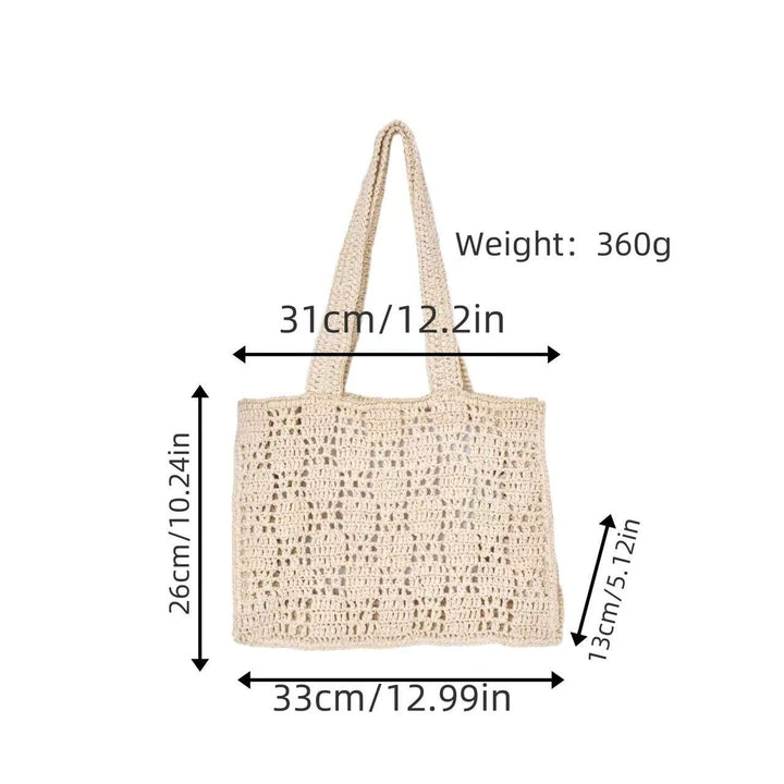 Braided Tote Bag Made of Natural Material Kalsten