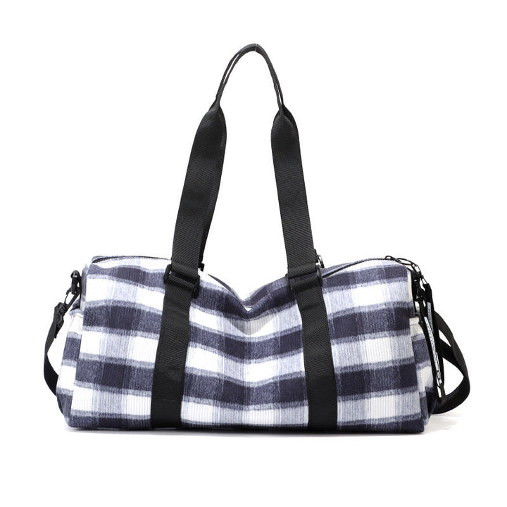 Stylish Checkered Gym Duffle Bag Kalsten