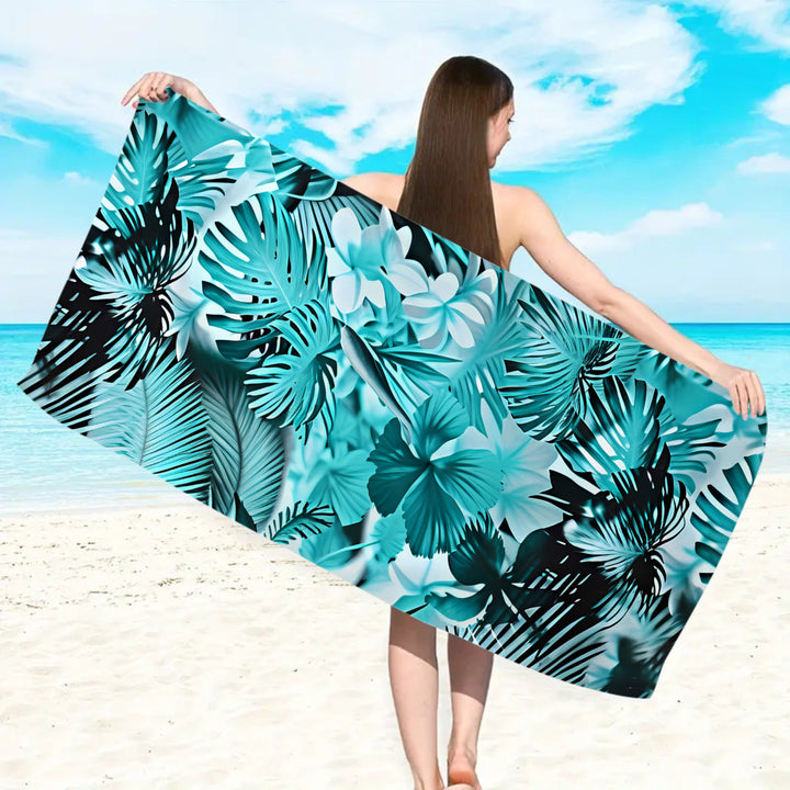 Beach towel with floral watercolor design Kalsten