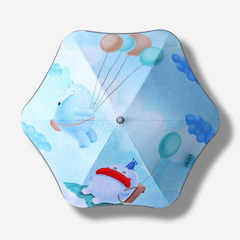 Women Children's Umbrella with Dinosaur Design Kalsten