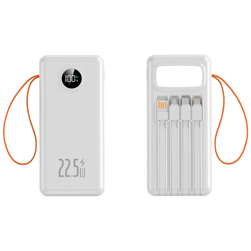 Portable Qi charging power bank with integrated fast charging function and digital display Kalsten