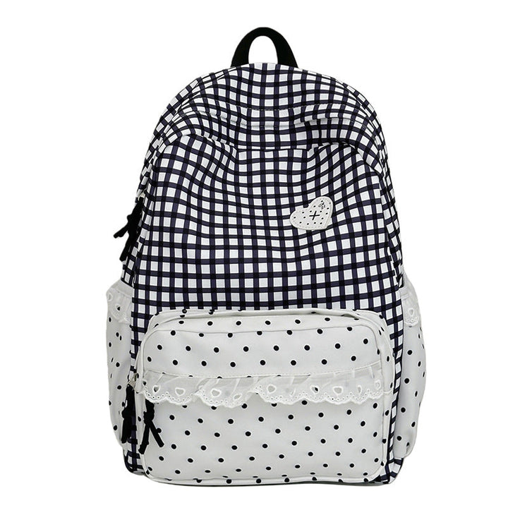 Whimsical Gingham Pattern Backpack Kalsten