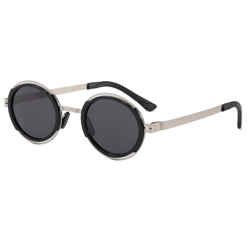 Women's fashionable round sunglasses with elegant metal frame Kalsten